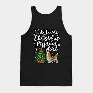 This is my Christmas Pajama Shirt Basset Hound Lover Dog Tank Top